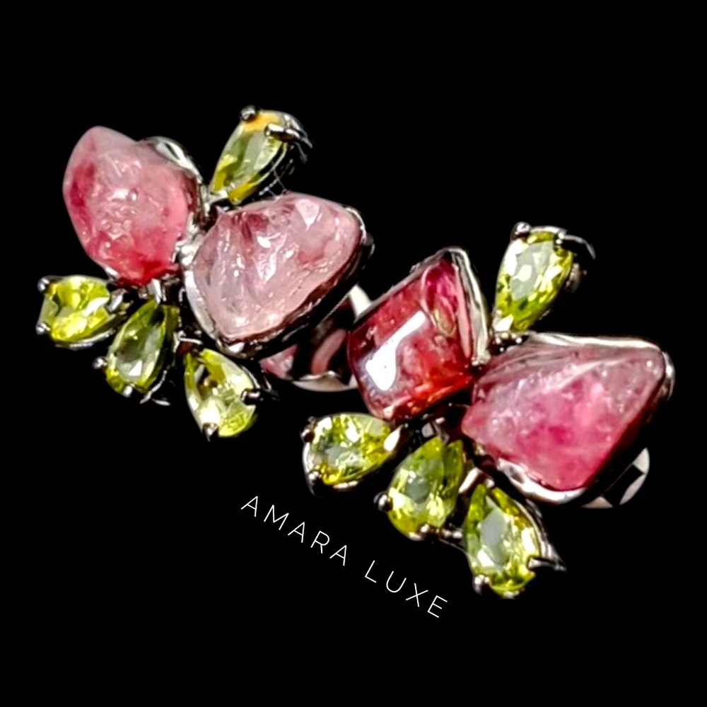 Tourmaline & Peridot Earrings